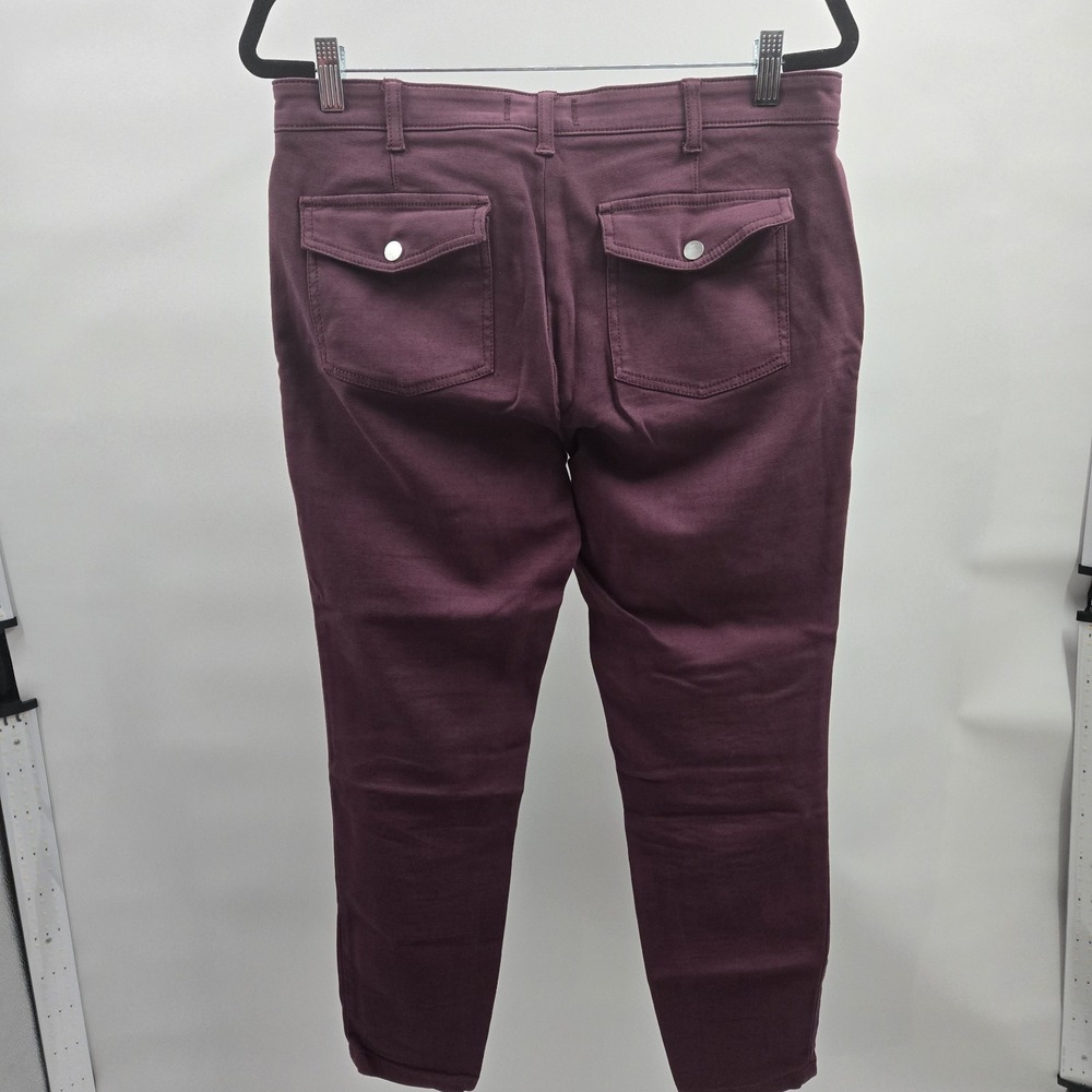 Lila Ryan Women's Pants Wine Colored Chino Straight Leg - Picture 5 of 15